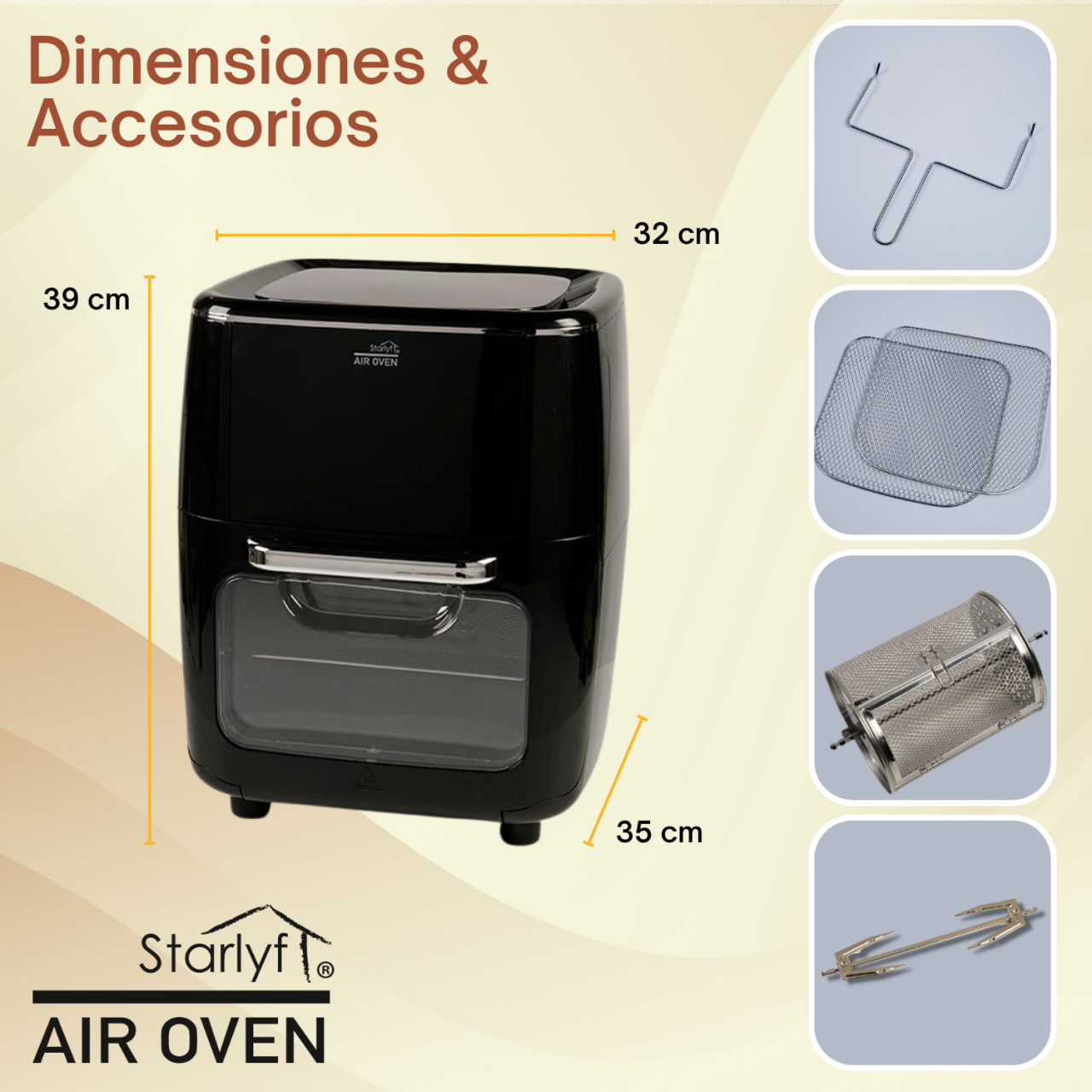 STARLYF AIR OVEN 12 Litros | La Revolución de la Cocina Inteligente