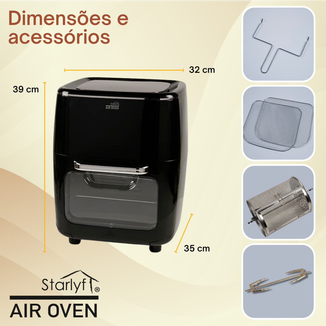 STARLYF AIR OVEN 12 Litros | La Revolución de la Cocina Inteligente